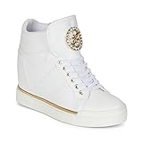 Material: Leatherette GUESS zapatos de mujer zapatillas con cuña interna FL5FREELE12 BLANCO talla 37 Color blanco
