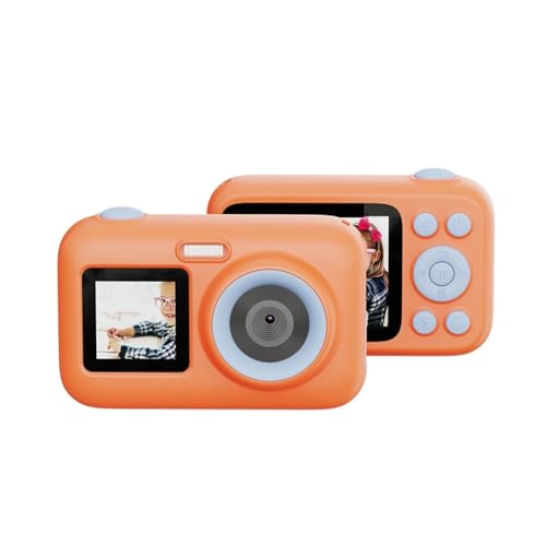 DAUTAI Toddler Digital Camera, Kids Camera for Girls Boys Toys, Front and Rear Dual Screen 44 Megapixel HD 1080P Video, for 3-8 Year Old Boy Girl Birthday Gift,Orange