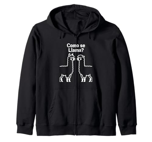 Como Se Lama Rétro Pixel Lama Espagnol Humour Graphique Design Sweat à Capuche