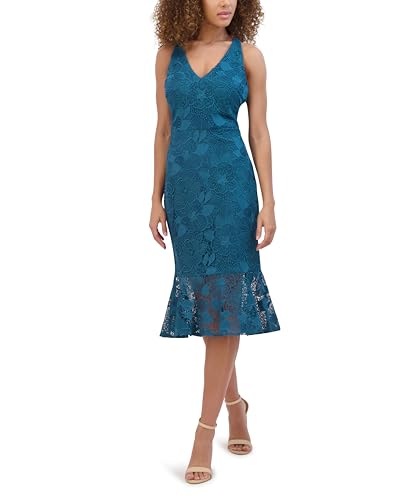 chinese dress ladies Callista Teal Satin Lace Corset Maxi Dress