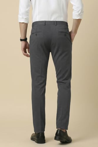 Image of Peter England Men's Premium Formal Stretchable Knit Super Slim Fit Trouser | Comfort Lycra | 360-Degree Stretch
