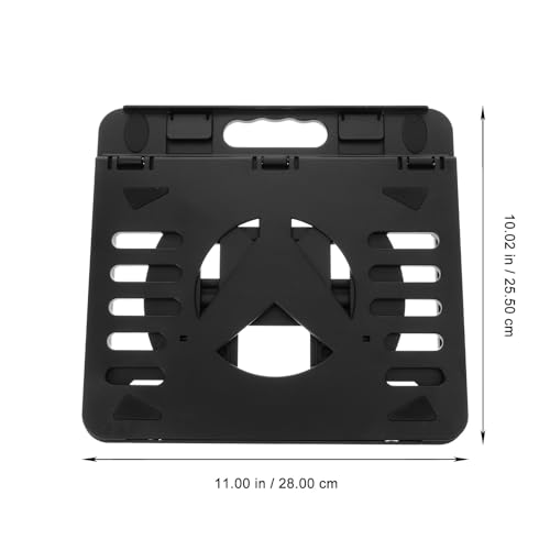 Base plegable ajustable para laptop de plástico negro miniatura 2