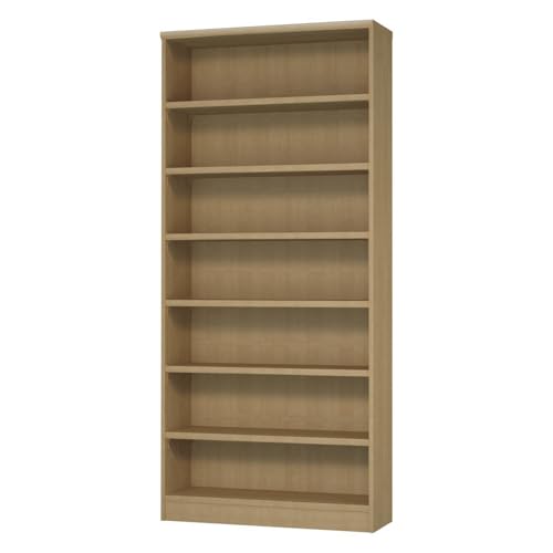 Shelfit 日本製 オーダー 本棚 奥行31cm×高さ200cm×幅85cm 強化棚板スモーキーブラウン 低ホルムアルデヒド 幅1cm単位のオーダーラック