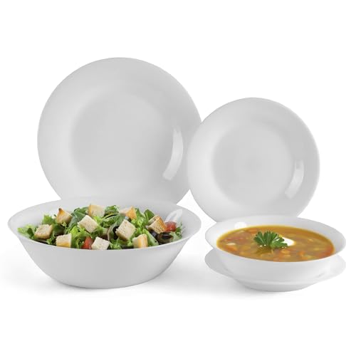 La Mejor Recopilación de Sopero los mejores 5. 42 Kingshouse | Juego de Vajilla de Opalina Moderna para 6 Personas 25 Piezas con Platos Extendidos, Postreros, Soperos, Bowls y Ensaladeras. Resistente y Duradera. Apta para...