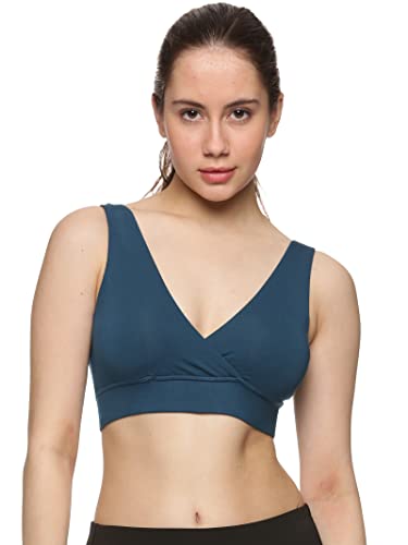 Image of &Circus PureSoft Padded Bra for Women | Non Wired Bra for Women with Insertable Pads | Plunge Bralette for Active & Lounge Wear