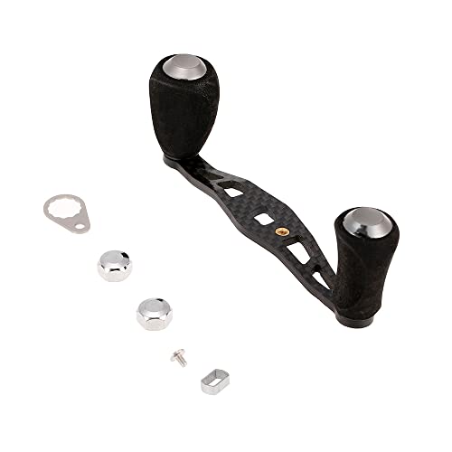 HUIOP Fishing Reel Handle, Fishing Reel Handle Carbon Baitcasting Fishing Reel Handle Trolling Reel Handle Left Right Ultralight Reel Handle Reel Crank Accessory