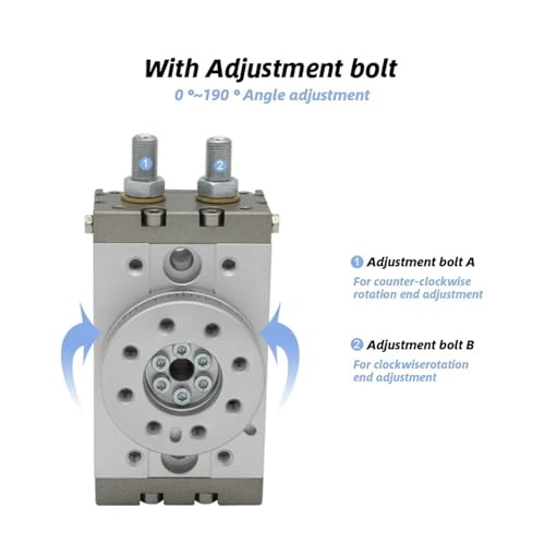 Vérin pneumatique rotatif MSQB200R robuste avec ajustement de 0 à 190° - 6
