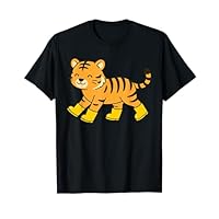 Cute Tiger in Rain Boots Safari Animal Lover T-Shirt