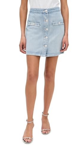 L'AGENCE Women's Kris Button Front Mini Skirt