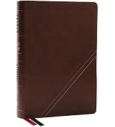 NKJV, Word Study Reference Bible, Leathersoft, Brown, Red Letter, Thumb Indexed, Comfort Print: 2...