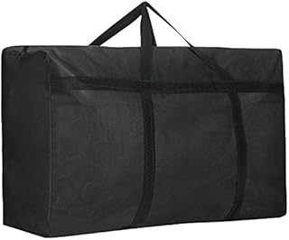 WENYA Extra Large Storage Bag, Waterproof Heavy Duty 1680D Oxford Storage Bag with Zips and Carry Handle for Duvets, Bedding, Clothes and Moving (150L)