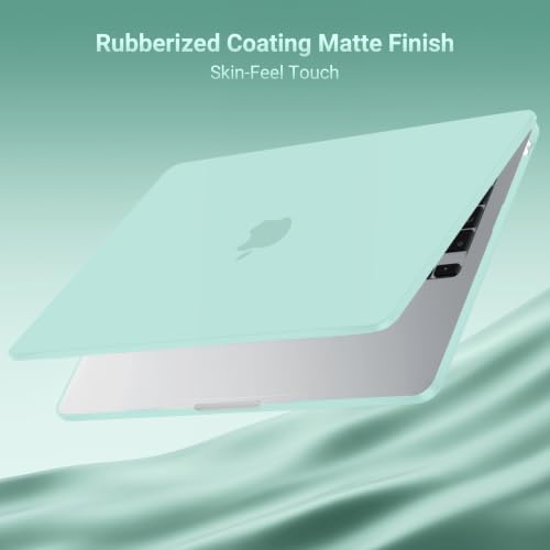 Image of MOSISO Compatible with MacBook Air 13 inch Case M5 2026 M4 2025 M3 M2 2024-2022 A3449 A3240 A3113 A2681, Hard Shell&Keyboard Cover&Screen Film&Type C for MacBook Air 13.6 inch Case, Mint Green
