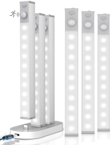 GOODEA 7" Under Cabinet Lighting with Charging Station, 6 Pack