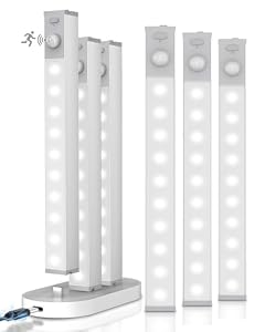 GOODEA 7" Under Cabinet Lighting with Charging Station, 6 Pack