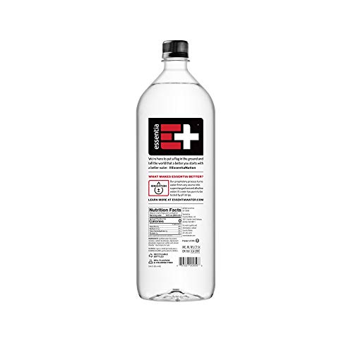 Essentia Water, Ionized and Alkaline Hydration, Mineral Infused with 9.5 pH or Higher, Electrolytes for Taste, Pure Drinking Water, 50.7 Fl Oz Bottles, Pack of 12