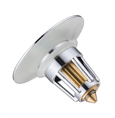 Universal Bathroom Sink Stopper,Suitable For 1.06-1.5 Inch Drain Hole,Pop Up Sink Drain Stopper,Sink Drain Plug With Anti-Clogging Filter Basket(Silver) #TOP6