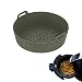 Shichangda Alfombrilla de Silicona para freidora de Aire,Cesta de Repuesto para freidora de Aire de Silicona para microondas | Accesorios para Horno de freidora de Aire Recipientes para Hornear con