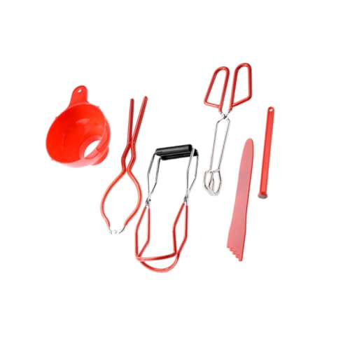 DIYEAH Kit para Conservas con Pinzas Resistentes Elevador Magnético y Embudo para Mermeladas Utensilios para Cocina y Tarros Compacto para Hacer Conservas Casa