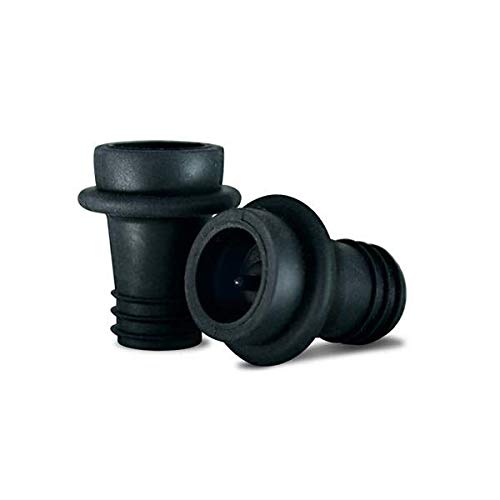 Cellardine-en Caoutchouc de Rechange pour aspirateur + 2 Bouchons à Vin Noir