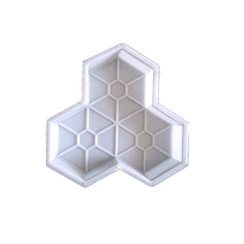 BESTOMZ DIY Molde para Cemento, Molde para Hormigón, Molde de Piedras de Pavimento Hacer Pavimentos/Caminos/Suelos de Jardín, Patio, Balcón, Terraza, de Plástico Resistente Blanco