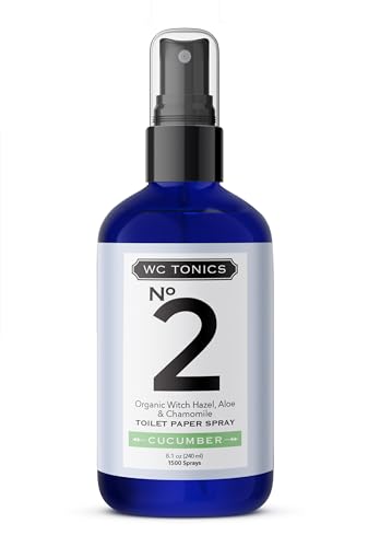 WC Tonics No2 Toilet Paper Spray Alternative to Wet Wipes. 8oz = 500 wipes. All Natural, Eco Friendly, Cruelty Free. Gentle for Children. Spray your Toilet Paper for a Better Clean - 8 oz.