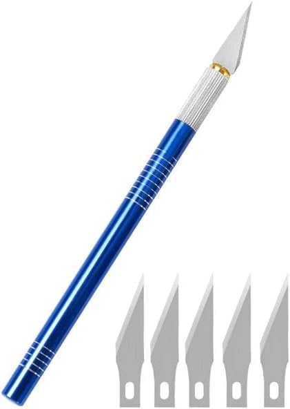 Non-Slip Metal Scalpel Knife Kit Cutter Engraving Craft knives with 5pcs Blades Mobile Phone PCB DIY Repair Hand Tools - (Color: Type8)