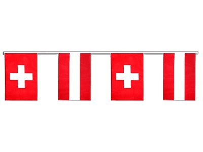 Guirlande d'amitié Suisse - Autriche 6 m pour animer vos soirées à thème alpins