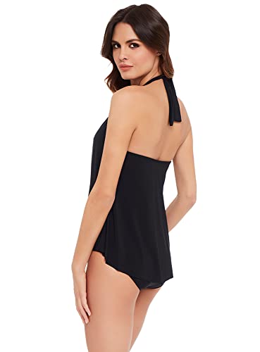 MagicSuit Women's Swimwear DD-Cup Solid Sophie Cowl Neck Underwire Bra High Low Hem Tankini Top4