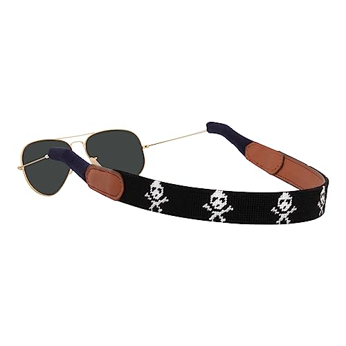 Image of Leather Hand-Stitched Needlepoint Sunglass Strap Retainer