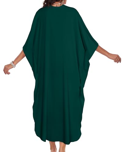 Image of Kaftan Dresses for Women V Neck Caftans Batwing Sleeve Beach Cover Ups