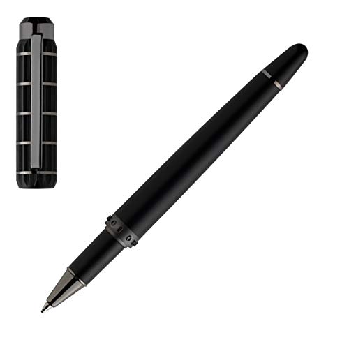 Stylo roller plume bille INDEX de BOSS avec capuchon texturé et anneau bronze