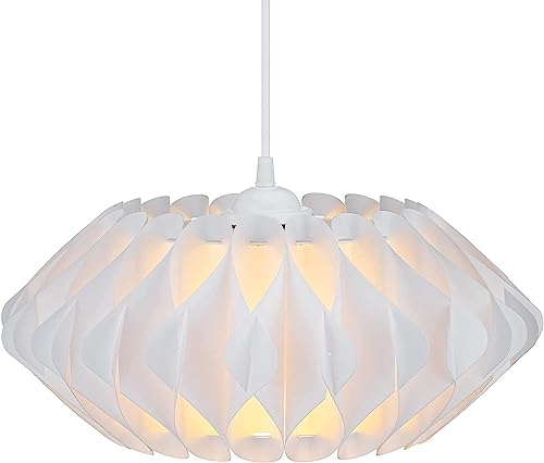Alvia Puzzle Lampshade - 25cm Diameter DIY Ceiling Light Lamp Shade - Pleated Ribbon Design