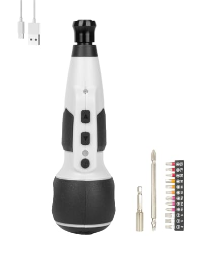 SENTOOL ドライバー 電動 手動兼用 ペン型 電動ドリル 小型 USB Type C充電式 電動ドライバー 電池残量表示機能付 家具の組み立て・手作りインテリアに DIY 電動工具 女性や初心者でも簡単に使える 正逆転切替簡単すばやい LED残照機能付き TMD38 (本体)