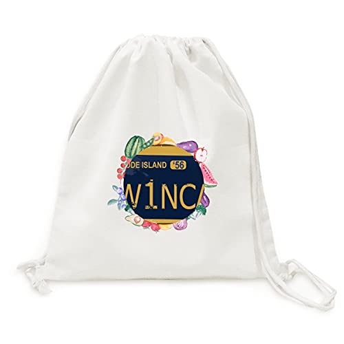 Sac en tissu pliable pour fruits marché vintage plaque américaine