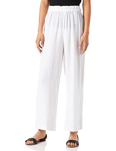 ONLY Damen Onltokyo Hw Linen Blend St Pant Pnt Noos Hose, Bright White, 3XL / 30L EU