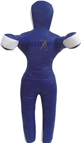LEATHERAY MMA Martial Arts Brazilian Grappling Dummy Jiu Jitsu Punching Bag Blue-Unfilled