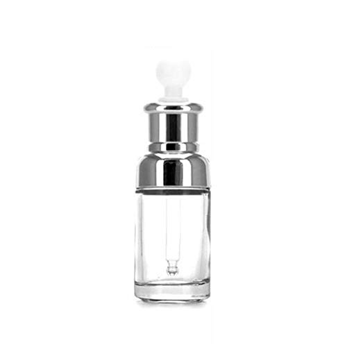 Preisvergleich Produktbild 1 Stück 50 ml transparente Glas-Tropfflaschen hochwertig nachfüllbar leere Probenfläschchen mit Pipette für ätherisches Öl und Parfüm