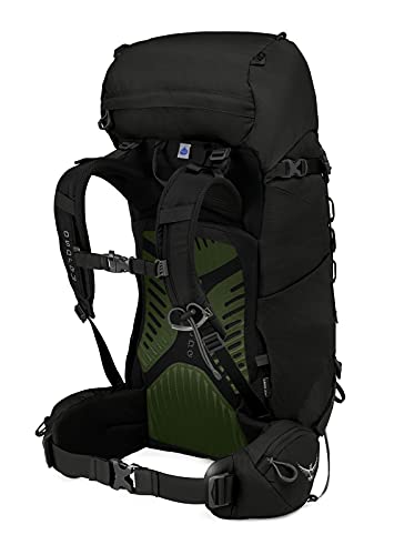 Osprey Kestrel 38L Men's Backpacking Backpack, Black, S/M