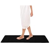 badteppich schwarz glitzer SCHNELLES WASSER-ABSORBENT: Badteppiche haben ein superabsorbierendes Mikrofasergewebe, das Wasser wie ein Schwamm aufsaugen kann und schnell saugfähig und schnell trocknend ist.