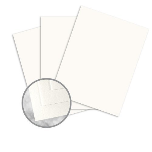 StrathmoreWriting Soft White Paper - 8 1/2 x 11 in 24 lb Writing Wove 25% Cotton Watermarked 500 per Ream