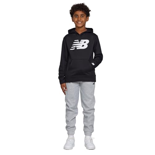 La mejor comparación de Ropa para Niño los 10 mejores. 39 New Balance - Conjunto deportivo de 2 piezas para niños y niños pequeños - Sudadera con capucha y sudadera deportiva de algodón suave (2T-12), Negro/Gris, 8