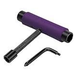Keecaan All-in-One Skate Tools, T Skateboard Tool and Allen Key with Cross Screwdriver Head, Multi-F