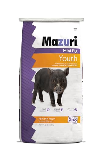 Mazuri Mini Pig Youth Diet Pig Food, 25 lb Bag