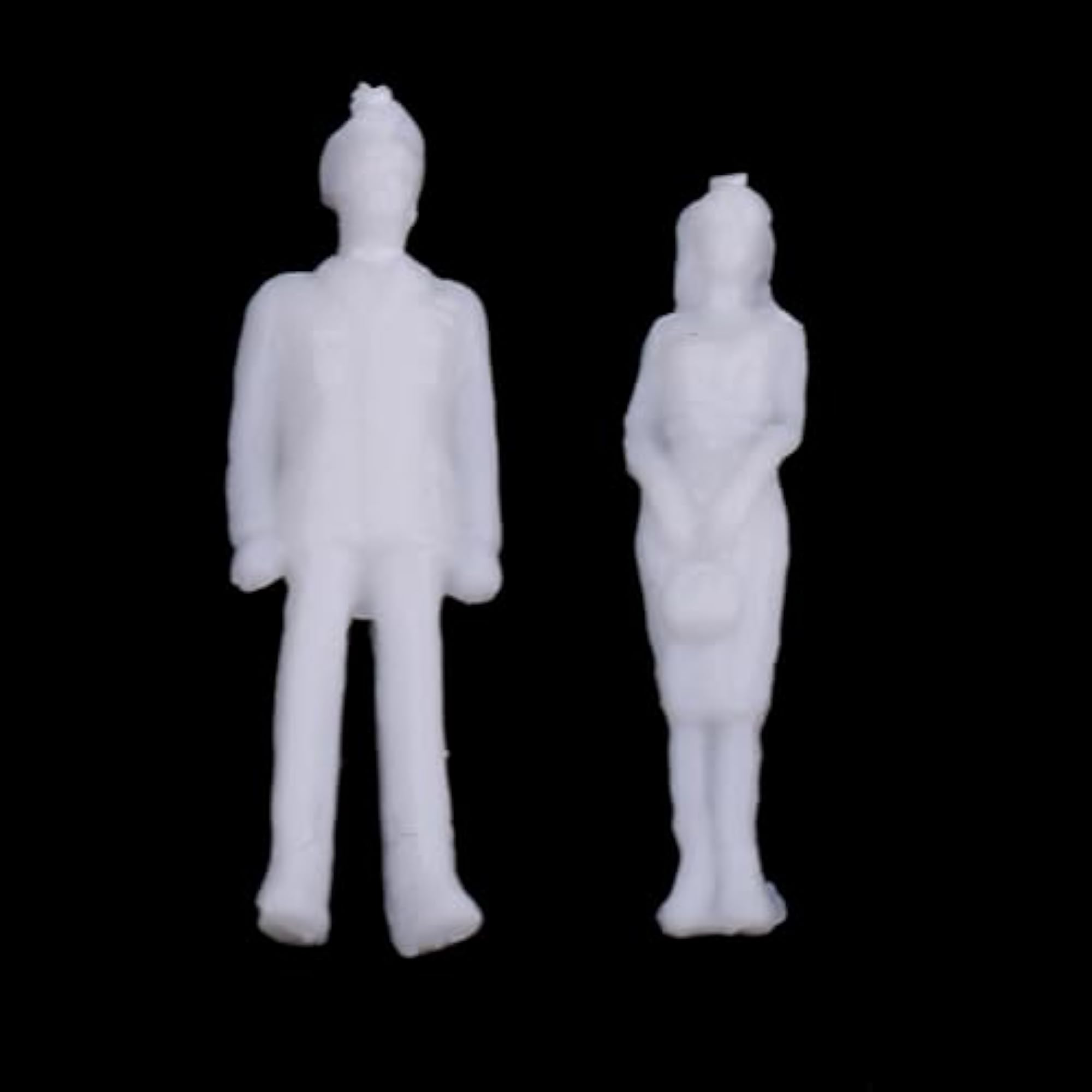 20Pcs 1/100 HO Scale Unpainted Model People Figures