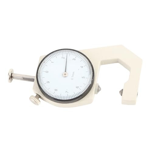 Calibrador de espesores con dial, graduación de 0,1 mm, anillo plano, lectura en milímetros, portátil, para joyería, cuero, cartón y papel (cabeza puntiaguda, rango 0–10 mm) miniatura 6