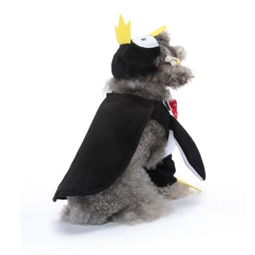 Disfraz de pingüino para perro S capa con gorro miniatura 5