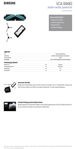 Image of Samsung VCA-RAK80 for Jet Bot+ /Jet Bot Accessory Kit with Pre Filter, High Performance Brush, Side Brushes