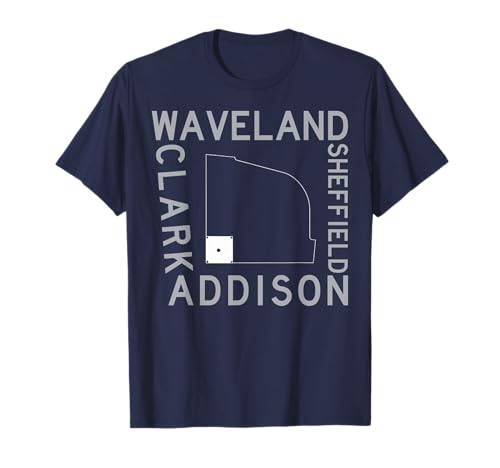 Baseball Streets of Wrigley Field Sheffield Addison T-Shirt
