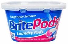 Brite Pods Auto Laundry Pods 28's Tough Stain Remover Long Lasting Freshness.