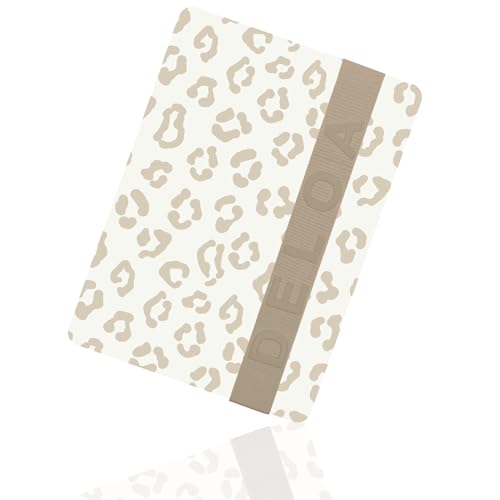 DELOA ® Windeltasche für unterwegs mit viel Platz - Kleine Wickeltasche, Baby Windelorganizer (Leopard Beige)